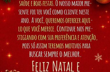 Mensagem de Feliz Natal para Clientes