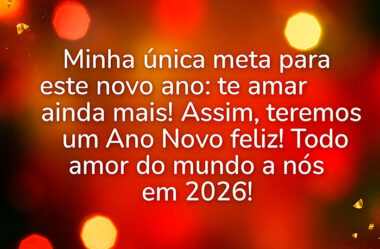 Minha única meta para este novo ano 2026