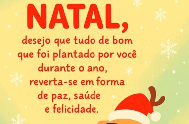 Neste Natal desejo tudo de bom