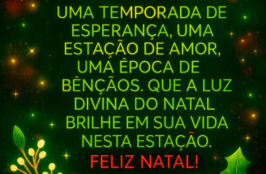 Um temporada de esperença Feliz Natal
