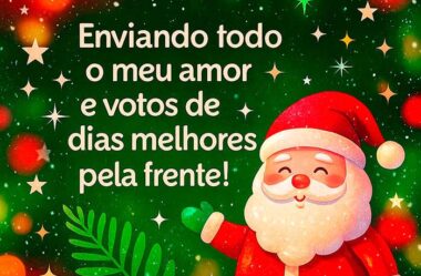 Votos de dias melhores pela frente Papai Noel