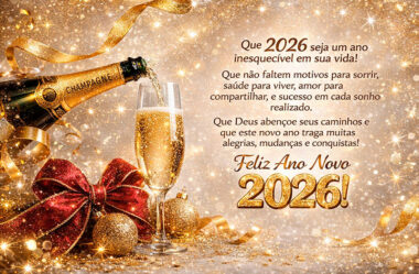 Que 2026 Seja um Ano Inesquecível Feliz Ano Novo Mensagem