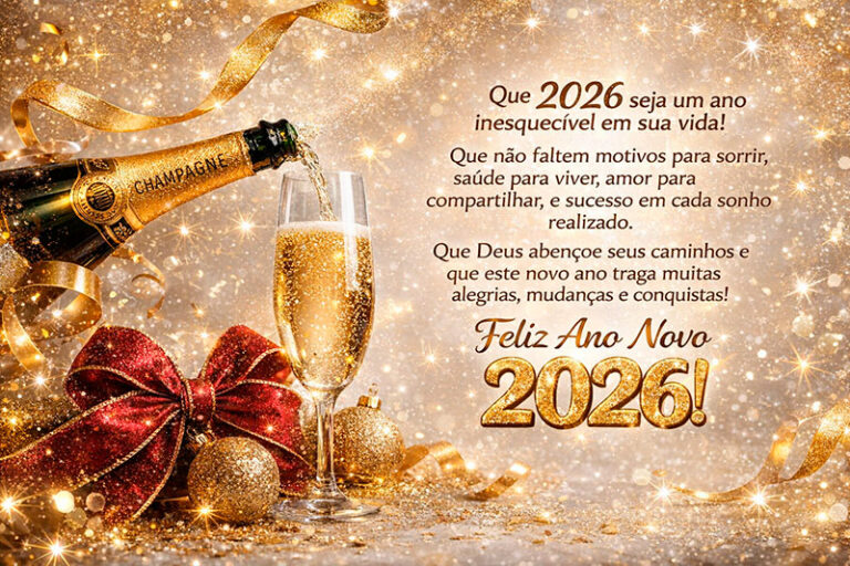 Que 2026 Seja um Ano Inesquecível Feliz Ano Novo Mensagem - Mundo Mensagens