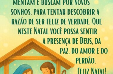 Sentir a presença de Deus Feliz Natal