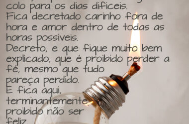 Fica decretado assim