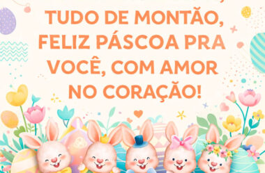 Doces e alegria, tudo de montão Feliz Páscoa