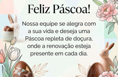 Deseja uma Páscoa repleta de doçura