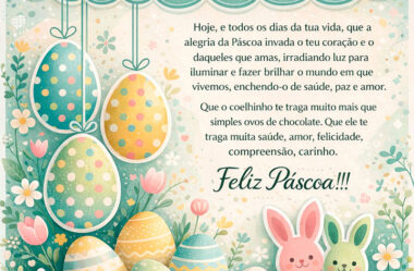 Que o coelhinho te traga muito mais que simples ovos