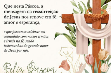 Que possamos celebrar em comunhão Feliz Páscoa