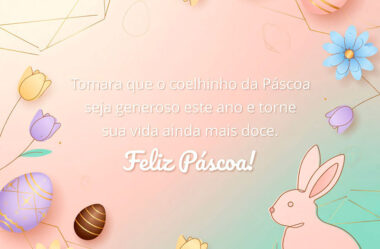 Tomara que o coelhinho da Páscoa seja generoso este ano