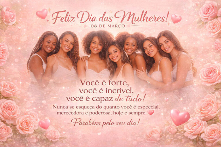Você é forte, você é incrível Parabéns Dia das Mulheres - Mundo Mensagens