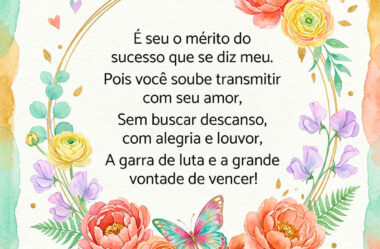 É seu o mérito do sucesso Feliz Dia das Mães