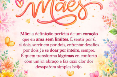 Mãe, definição perfeita de um coração que ama sem limites