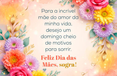 Para a incrível mãe do amor da minha vida