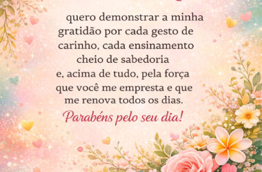 Quero demonstrar a minha gratidão por cada gesto