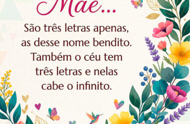 São três letras apenas, as desse nome bendito