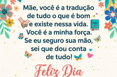 Se eu seguro sua mão, sei que dou conta de tudo