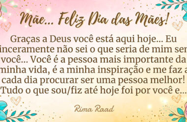 Você é a pessoa mais importante da minha vida