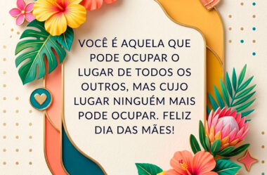 Você é aquela que pode ocupar o lugar de todos os outros