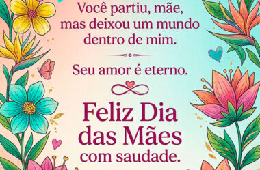 Você partiu, mãe, mas deixou um mundo dentro de mim