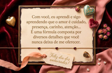 Com você, eu aprendi e sigo aprendendo