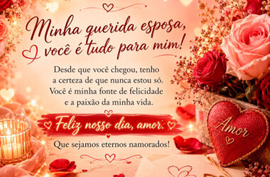 Minha querida esposa, você é tudo para mim!